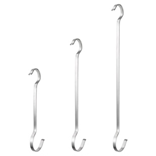 加长S型挂钩304不锈钢长钩扁钩吊钩服装店晾衣架延长悬钩厨房s钩