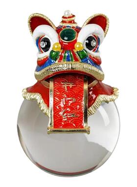 醒狮财神客厅创意摆件新中式