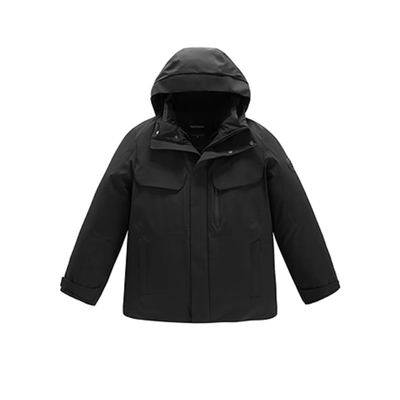 太平鸟男装户外羽绒服男24年冬新款工装防寒服连帽外套BAACE4205