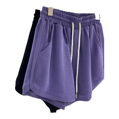 糖果色运动休闲短裤女夏季韩版百搭宽松a字高腰阔腿沙滩热裤ins潮