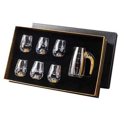 金箔中式白酒烈酒水滴杯礼盒套装