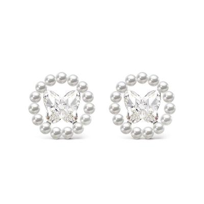 abyb新款珍宝邂逅蝴蝶耳钉女