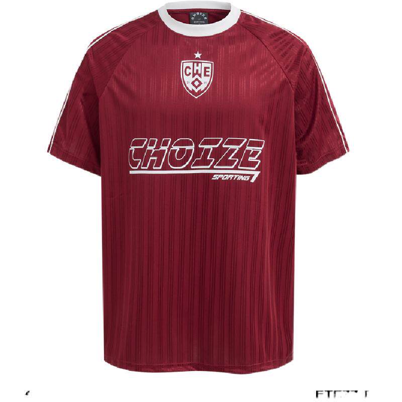 FTC77EV 美式复古字母印花球衣短袖T恤男女夏季宽松运动上衣t恤潮