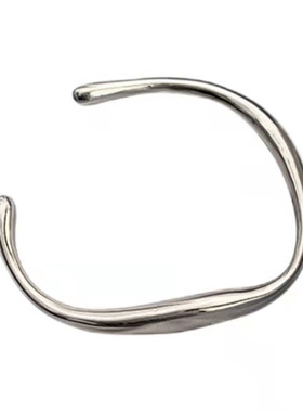 s925不规则曲线开口女士戒指