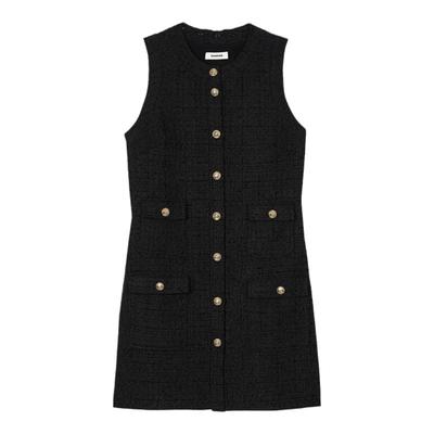 SANDRO女装法式优雅粗花呢连衣裙