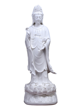 陶瓷渡海观世音菩萨佛像立像摆件