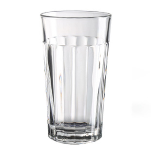 利比耐热条纹玻璃水杯加厚喝茶杯创意西餐厅早餐果汁杯ktv啤酒杯