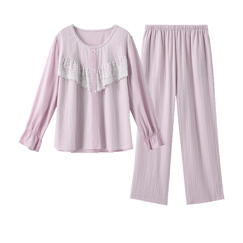 兰卓丽纯棉家居服女套装防凸点