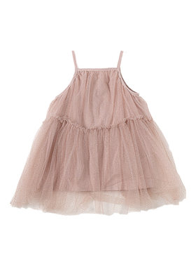 【新品】OAK FAMILY女童吊带公主裙网纱亮片蓬蓬裙甜美连衣裙