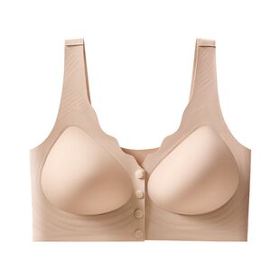 新款前扣无痕大码收副乳软支撑聚拢调整型防下垂固定杯文胸内衣女