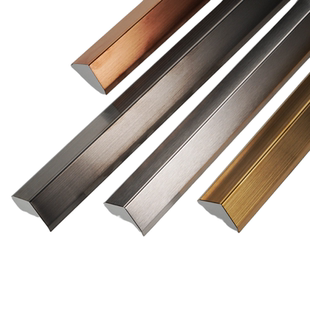 阳角条不锈钢包边护边条瓷砖黑钛收边条厨房L型装饰护角条护墙角