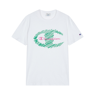 Champion冠军短袖T恤男2026春季新款纯棉印花logo休闲上衣女情侣