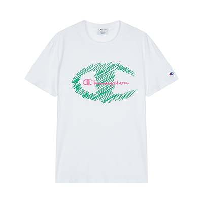 Champion短袖T恤印花圆领情侣款