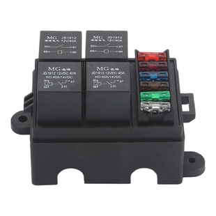 6路保险丝盒房车40安电磁继电器改装控制保险盒保险片汽车器熔断