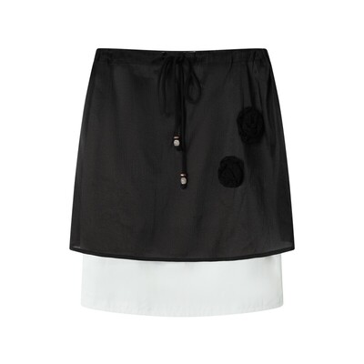 TGNS可拆卸小众双层薄纱半裙