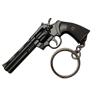 1:3PYTHON357蟒蛇转轮手枪合金模型钥匙扣玩具解压可拆卸不可发射