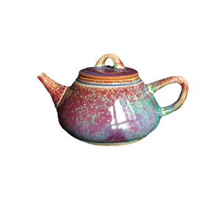 禹州神垕钧窑中国陶瓷工艺大师尹建中客厅精品中式茶具钧瓷石瓢壶