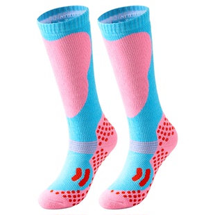 易旅专业儿童滑雪袜加厚户外保暖男童女童吸湿速干袜子防寒长筒袜