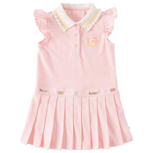 【夏季清仓】戴维贝拉女童连衣裙夏装学院风网球裙儿童汽水棉裙子