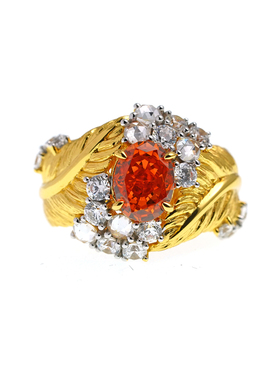 喻棠italks|爱在日落时|925银镀金戒指设计款港工大气高级感