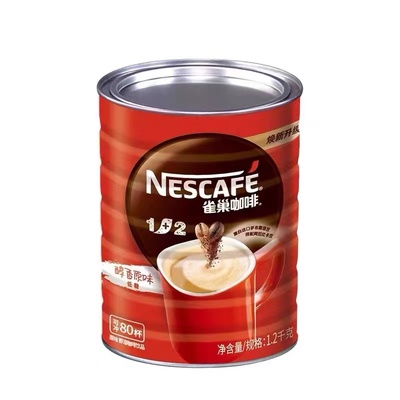 雀巢咖啡1+2原味低糖罐装1200g