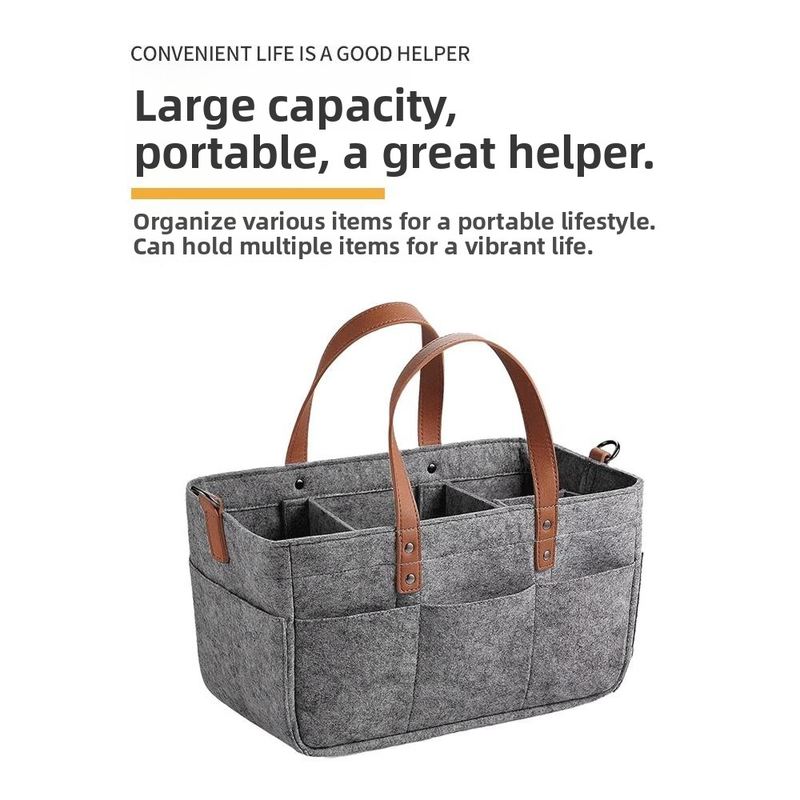 酒店查房包新款大容量毛毡包尿不湿包宝宝出行收纳包妈咪包手提袋