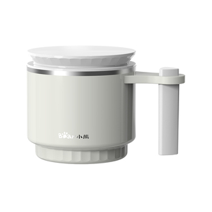 小熊316L不锈钢马克杯办公室水杯家用喝水咖啡杯带盖茶杯女早餐杯