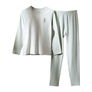 少女纯棉秋衣秋裤学生女大童保暖内衣加肥加大码宽松棉毛衫套装胖