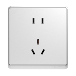 正泰开关插座面板86型usb一开5五孔家用暗装16a空调墙壁太空银6M