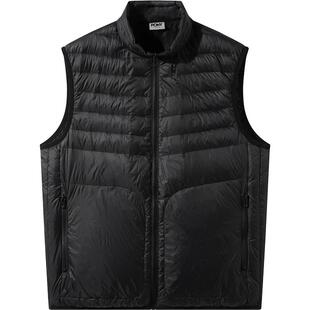 PONY波尼冬新品男白鸭绒马甲轻盈保暖羽绒服背心244M2EG02BK