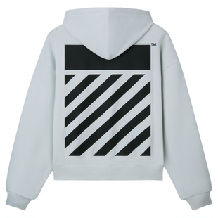 OFF-WHITE™情侣装新款连帽卫衣活力潮流斜纹装饰连帽衫上衣