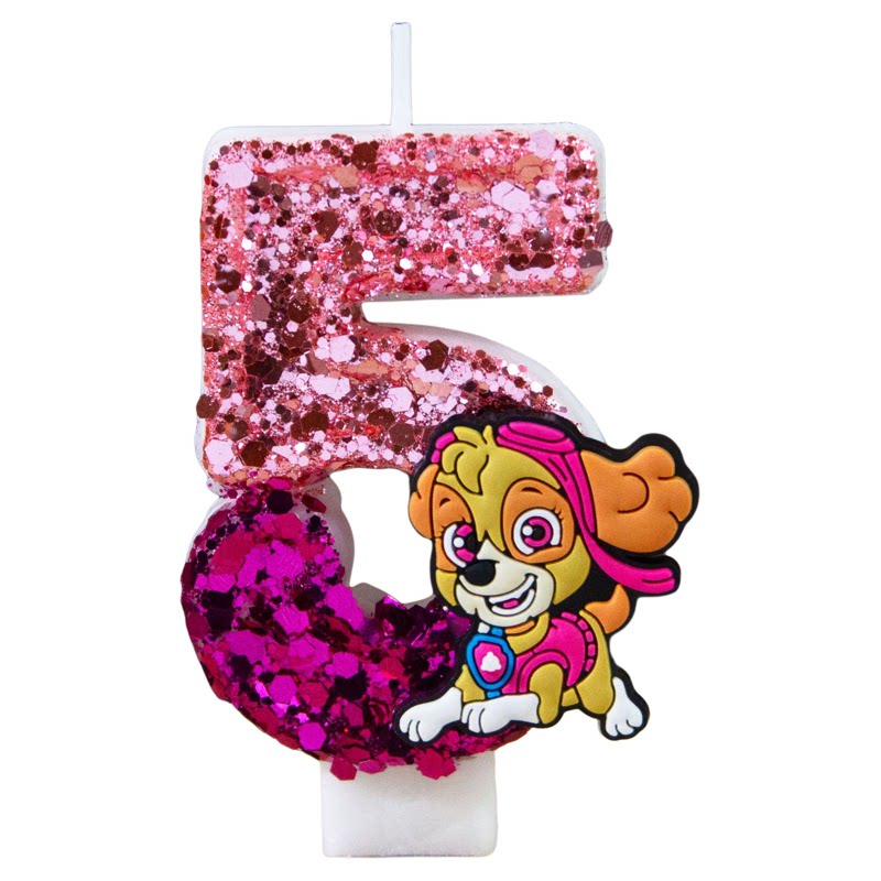 汪汪队数字生日蛋糕蜡烛女孩装饰