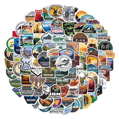 国家公园森林笔记本电脑水杯贴纸