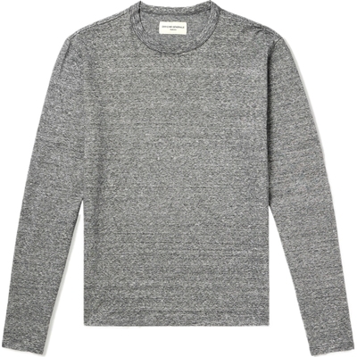 【折扣】Officine Générale男士条纹棉麻混纺长袖T恤