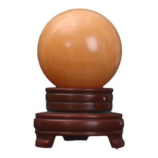 摆件玉石球水晶球厨房办公室玄关桌流水招财石球圆球
