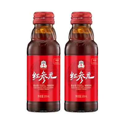 包邮正官庄高丽参饮红参元2瓶