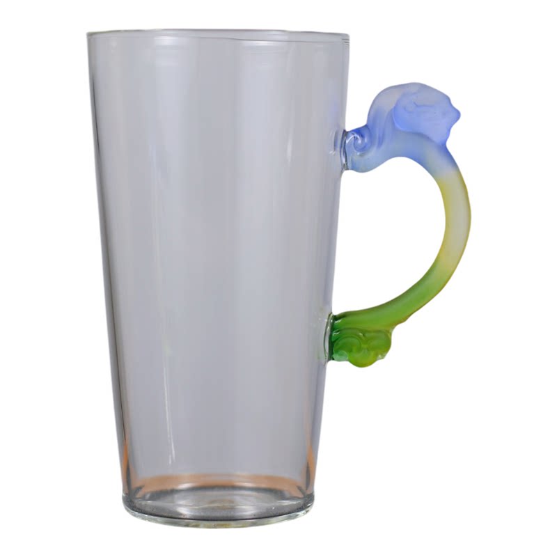 弘建茶器玻璃办公龙把手工马克杯