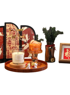 中古风创意走马灯香薰玄关摆件高级感桌面家居布置装饰品钥匙收纳