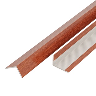 PVC收口条木地板收边条l型直角仿木纹装饰条加厚瓷砖等边包边条