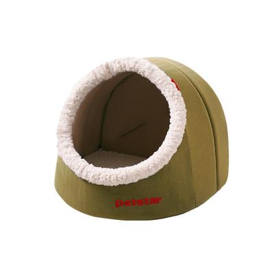 【petstar_蛋壳海绵窝】猫咪冬季保暖安全感猫屋半封闭式小猫睡窝