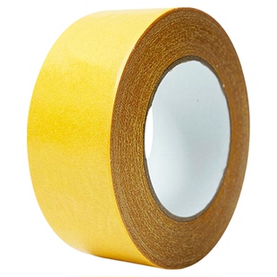 加宽布基双面胶带高粘度不留痕强力墙贴地板地毯地垫固定专用防水网纹胶可撕批发加厚黄色透明网格胶布