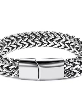 爆款新品钛钢手链欧美男式正反链