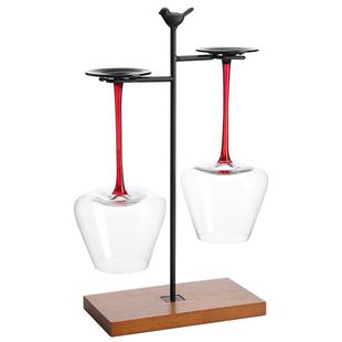 欧式实木红酒杯架子倒挂悬挂高脚酒柜家用装饰轻奢吊杯展示架摆件