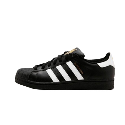 Adidas三叶草黑金标贝壳头板鞋