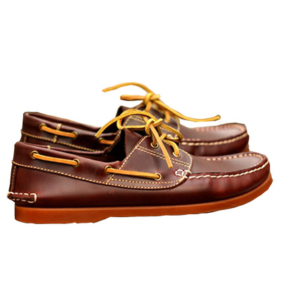 全手工缝制英伦帆船鞋乐福鞋