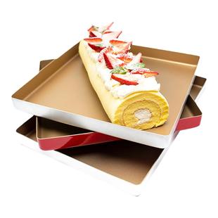 三能金色不沾烤盘SN13123家用古早长方形饼干月饼瑞士蛋糕卷模具