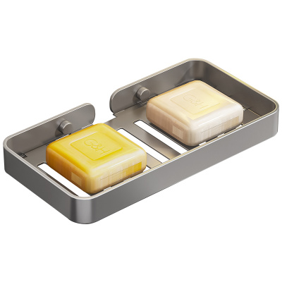 肥皂盒免打孔壁挂式香皂架沥水