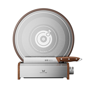 双枪纯钛唱片菜板套装抗菌防霉家用切菜板乌檀整木砧板厨房专用板