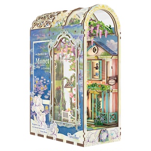 西西弗同趣莫奈花园睡莲拼装感应书立手工diy屋积木艺术模型礼物