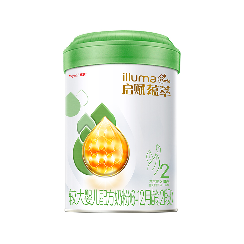 【官方正品】新客|惠氏启赋有机2段婴儿牛奶粉810g*1罐6-12月进口
